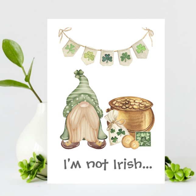 Flirty Boy Gnome St Patrick’s Day Greeting Card (Creator Uploaded)