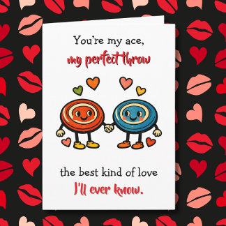 Flirty  Disc Golf Puns | Valentine's Day Card