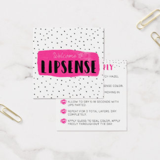 Flirty Fuchsia LipSense Application Card