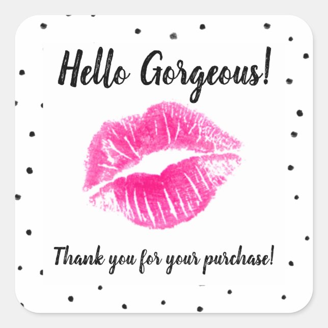 Flirty Fuchsia Thank you Sticker - LipSense (Front)