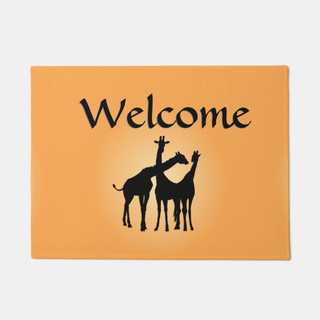 Flirty Giraffe Welcome Doormat (Front)