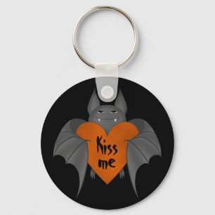Flirty Halloween funny vampire bat Key Ring