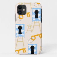 Flirty Key to My Art Pattern Fun Joyful Design
