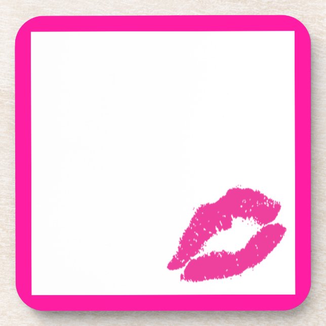 Flirty Kiss Coaster (Front)