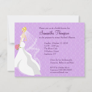Flirty Lilac Bridal Shower Invitation