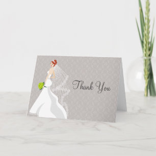 Flirty Mist Bridal Shower Thank You Card