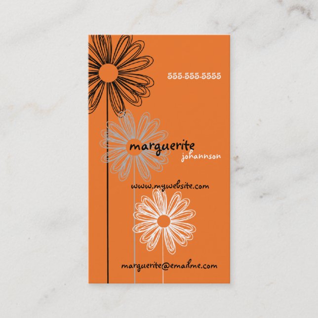 Flirty Orange Profile Card (Front)
