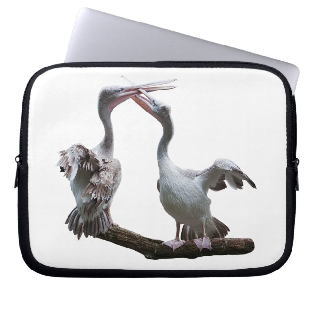 Flirty Pelicans Laptop Sleeve (Front)