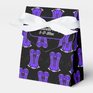 Flirty Purple Corset Tent Favour Box