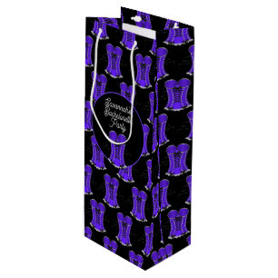Flirty Purple Corset Wine Gift Bag