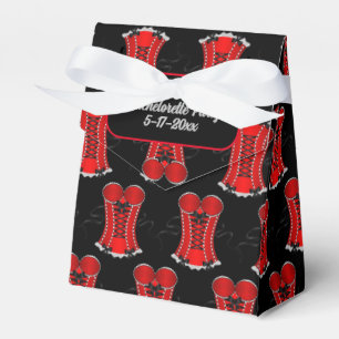 Flirty Red Corset Tent Favour Box