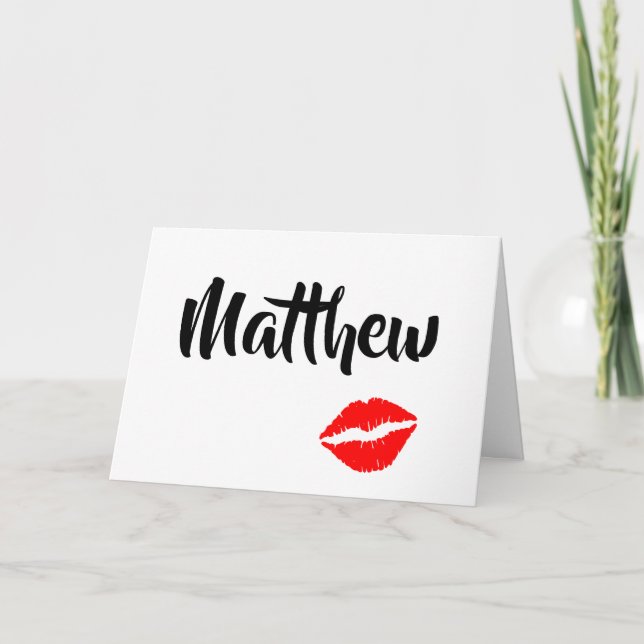 Flirty Red Lips for Your Sweetheart Card (Front)