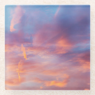 flirty sky glass coaster