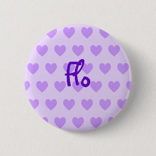 Flo in Purple 6 Cm Round Badge