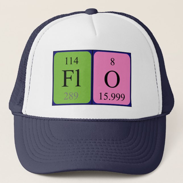 Flo periodic table name hat (Front)