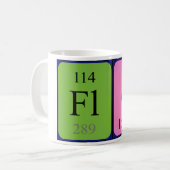 Flo periodic table name mug (Front Left)