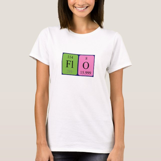Flo periodic table name shirt (Front)