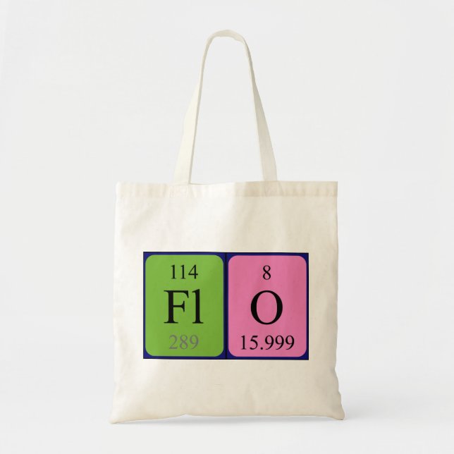 Flo periodic table name tote bag (Front)