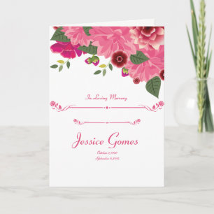 Floal Funeral Program Template