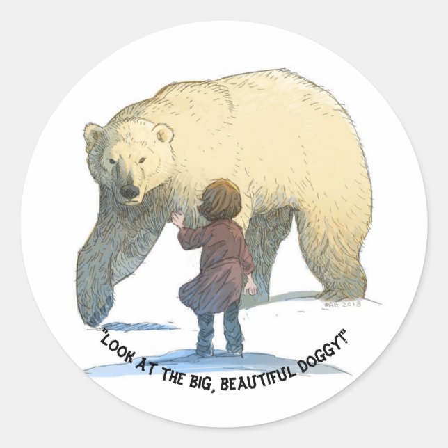 Floamanna Saga - Thorfinn and the Bear Classic Round Sticker (Front)