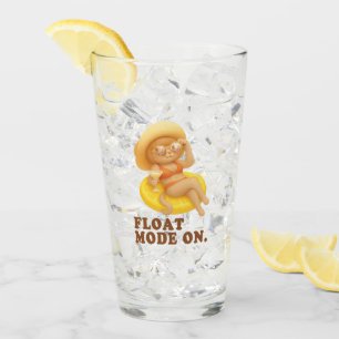 Float Mode On: Summer Cat Lemon Pool Party Art Glass