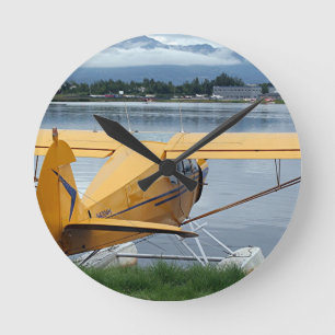 Float plane 6, Lake Hood, Anchorage, Alaska, USA Round Clock