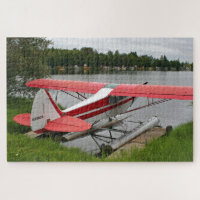 Float plane docked, Lake Hood, Alaska