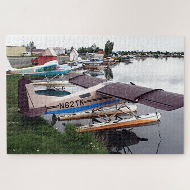 Float planes, Lake Hood, Anchorage, Alaska, USA 18 Jigsaw Puzzle (Horizontal)