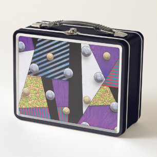 Floaters - Vaporwave Abstract Surrealist Art Metal Lunch Box