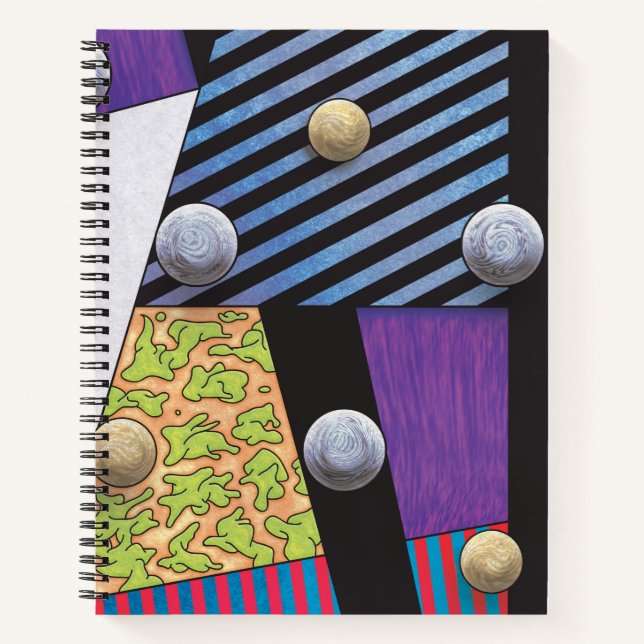 Floaters - Vaporwave Abstract Surrealist Art Notebook (Front)