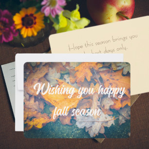 Floating autumn leaves  card