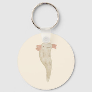 Floating Axolotl Key Ring