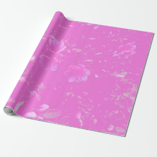 Floating Azalea Flowers Mauve Wrapping Paper