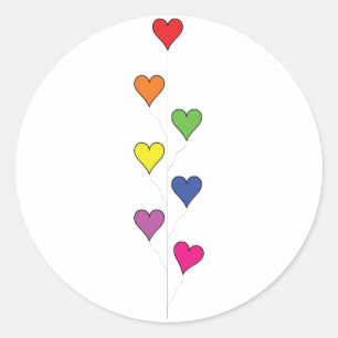 Floating Balloon Hearts - Sticker