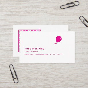 Floating Balloon Icon   Editable Colour   QR Code Business Card