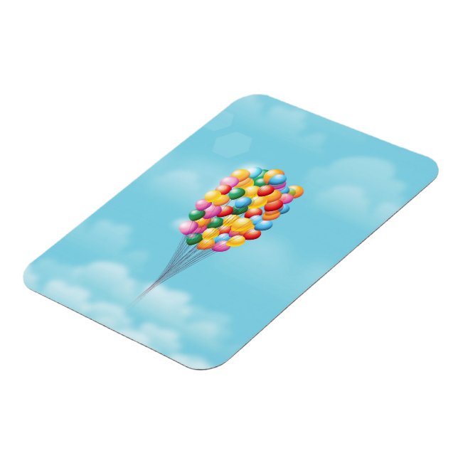 Floating Balloons up and away. Magnet (Left Side)