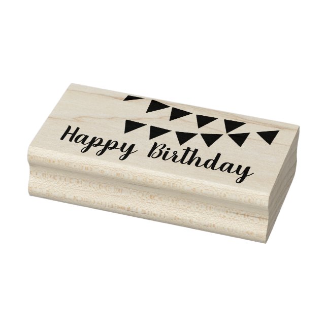 Floating Banner with Happy Birthday Art Stamp (Stamp)