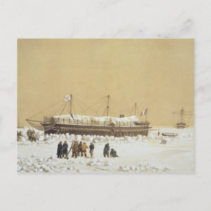 Floating battery La Tonnante in the ice before Kil Postcard