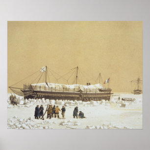 Floating battery La Tonnante in the ice before Kil Poster