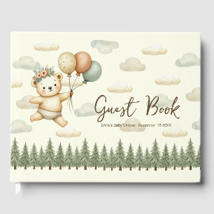 Floating Bear Adventures Baby Shower Guest Book