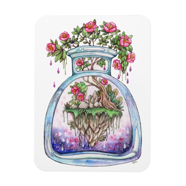 Floating Blossom Magnet (Vertical)