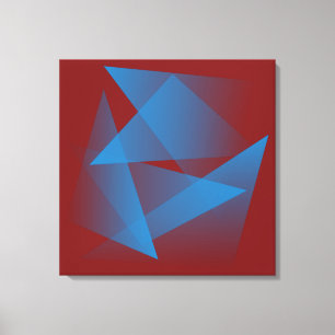 Floating blue fragments canvas print