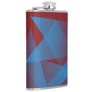 Floating blue fragments hip flask