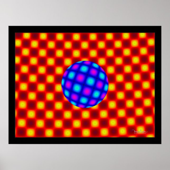 Floating Blue Globe Poster (Front)