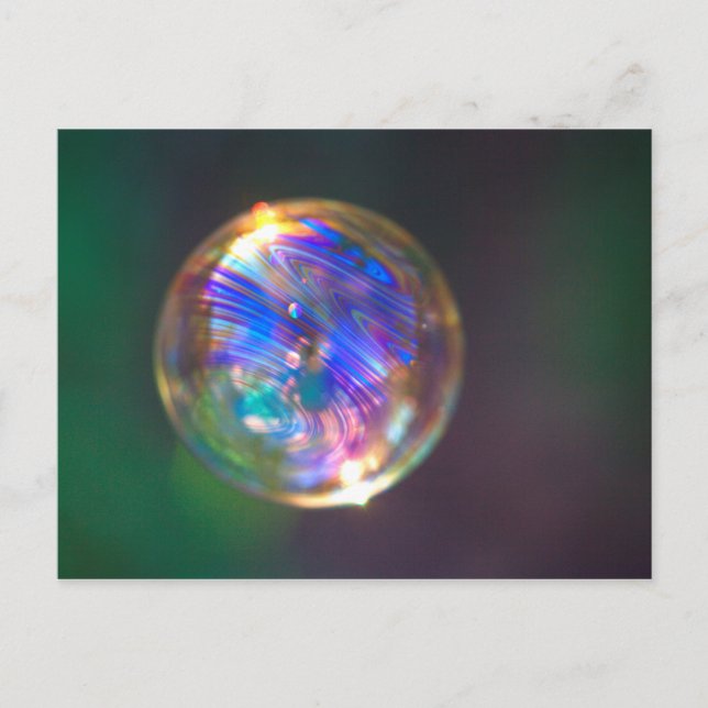 Floating Bubble Reflection Postcard (Front)