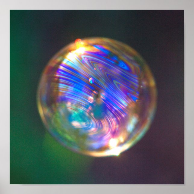 Floating Bubble Reflection Poster (Front)