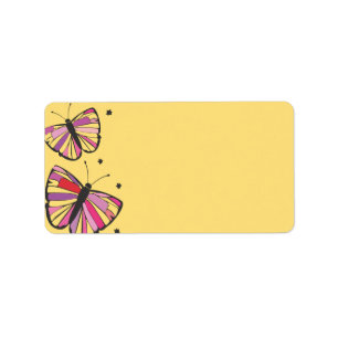 FLOATING BUTTERFLY Bat Mitzvah Sticker Address