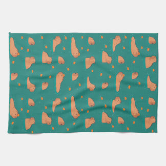 floating capybaras with orange tea towel