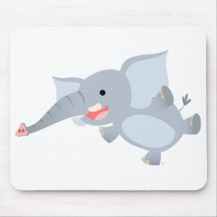 Floating Cartoon Elephant Mousepad