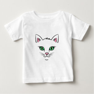 Floating Cat Face Baby T-Shirt